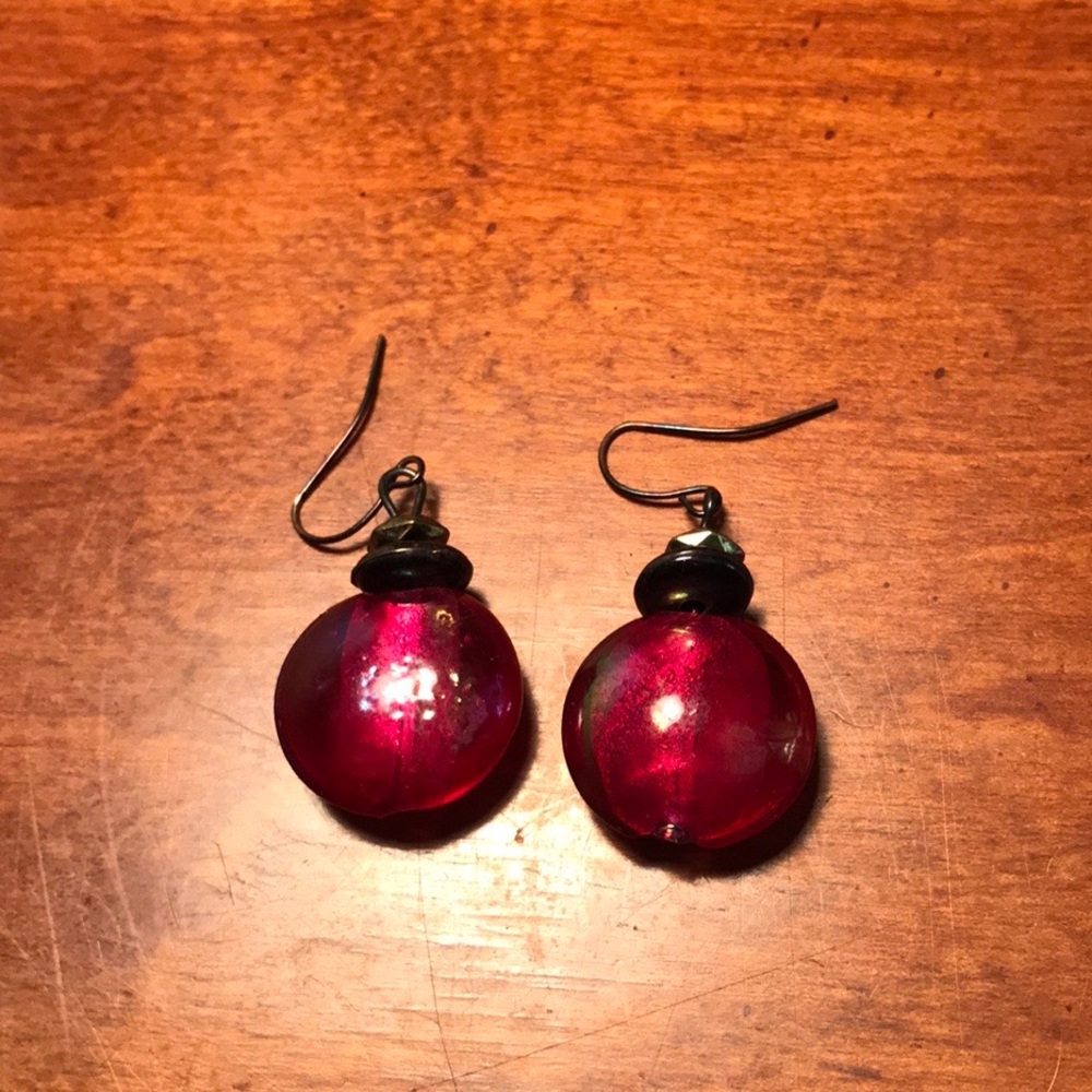 Dangle pink earrings